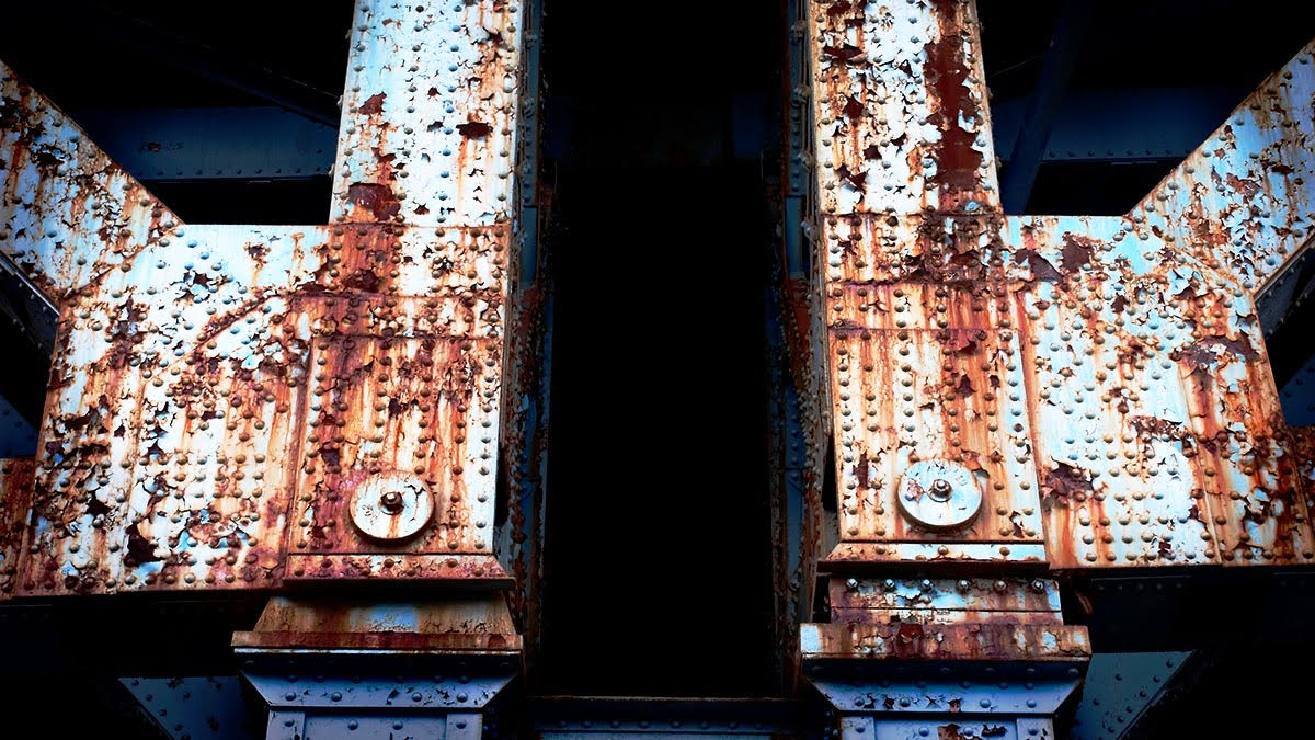 Image of rusted structural components
