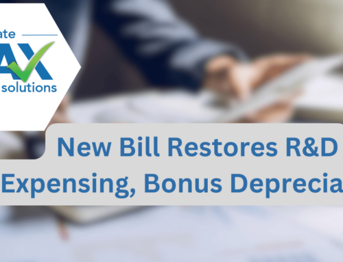 New Tax Bill Restores R&D Expensing and Bonus Depreciation